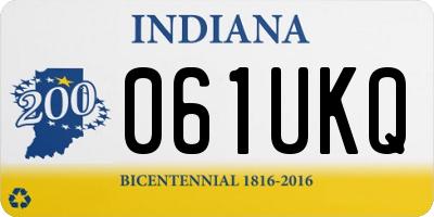 IN license plate 061UKQ