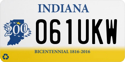 IN license plate 061UKW