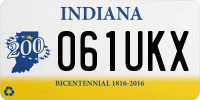 IN license plate 061UKX