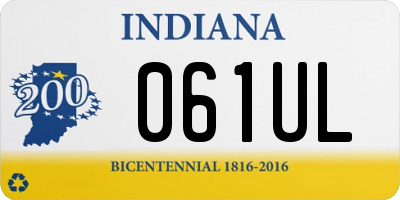 IN license plate 061UL