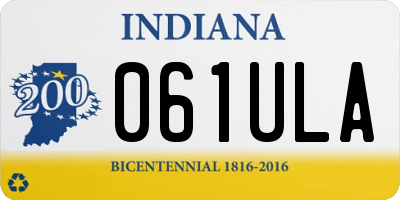 IN license plate 061ULA