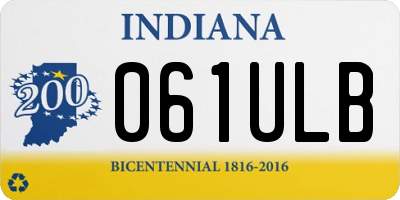 IN license plate 061ULB