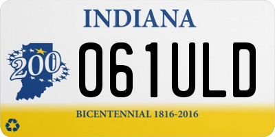 IN license plate 061ULD