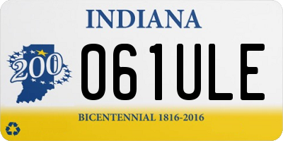 IN license plate 061ULE