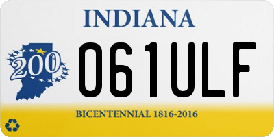 IN license plate 061ULF