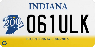 IN license plate 061ULK