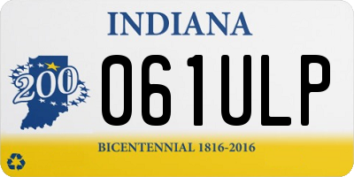 IN license plate 061ULP