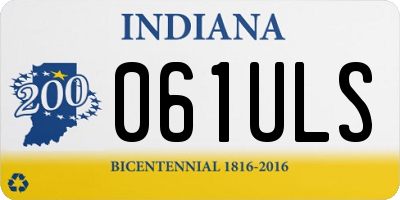 IN license plate 061ULS