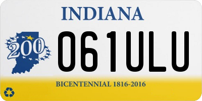 IN license plate 061ULU