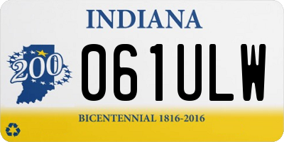 IN license plate 061ULW