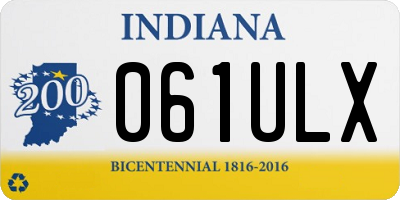 IN license plate 061ULX