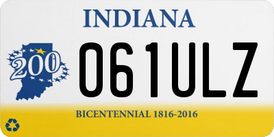 IN license plate 061ULZ
