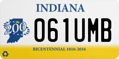IN license plate 061UMB