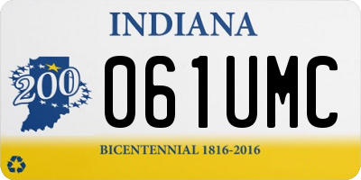 IN license plate 061UMC