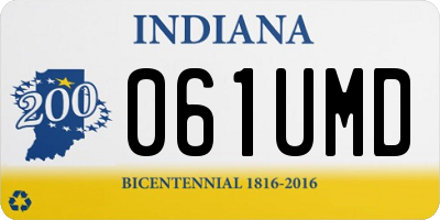 IN license plate 061UMD