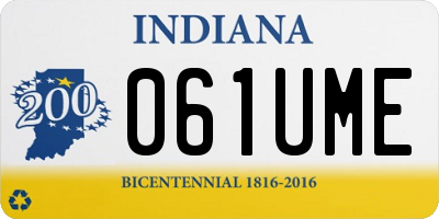 IN license plate 061UME