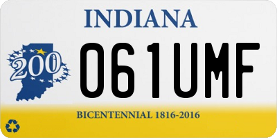IN license plate 061UMF