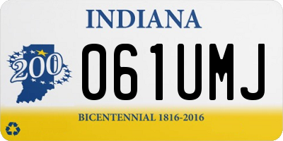 IN license plate 061UMJ