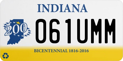 IN license plate 061UMM