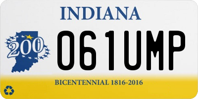 IN license plate 061UMP
