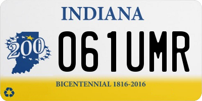 IN license plate 061UMR