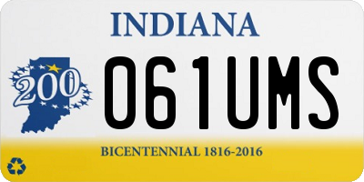 IN license plate 061UMS
