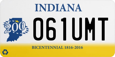 IN license plate 061UMT