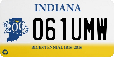 IN license plate 061UMW