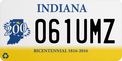 IN license plate 061UMZ