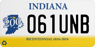 IN license plate 061UNB