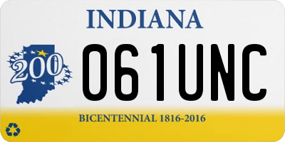 IN license plate 061UNC