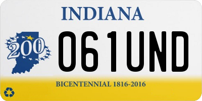 IN license plate 061UND