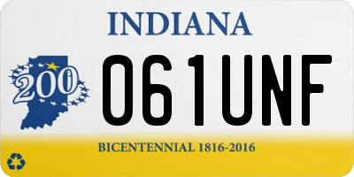 IN license plate 061UNF