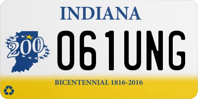 IN license plate 061UNG
