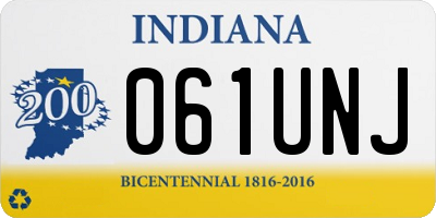 IN license plate 061UNJ