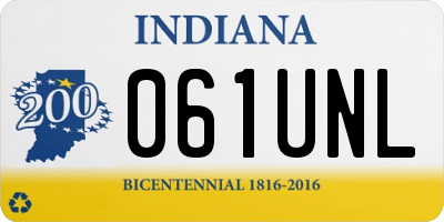 IN license plate 061UNL