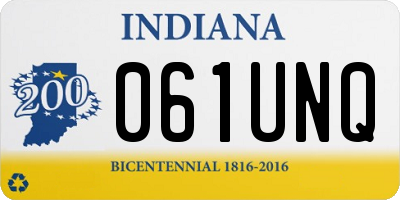 IN license plate 061UNQ