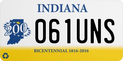 IN license plate 061UNS