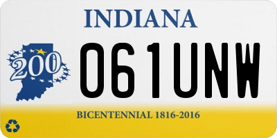 IN license plate 061UNW