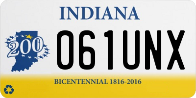 IN license plate 061UNX