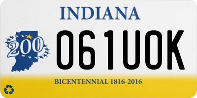 IN license plate 061UOK