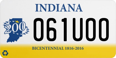 IN license plate 061UOO