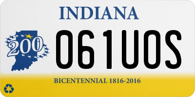 IN license plate 061UOS