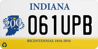 IN license plate 061UPB
