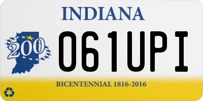 IN license plate 061UPI