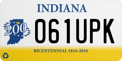 IN license plate 061UPK