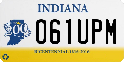 IN license plate 061UPM