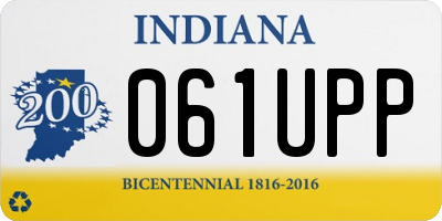 IN license plate 061UPP