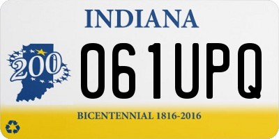 IN license plate 061UPQ