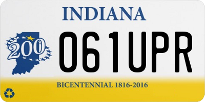 IN license plate 061UPR